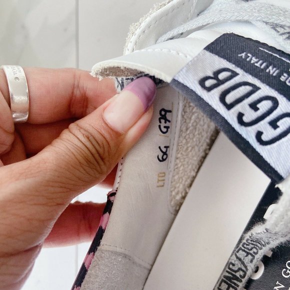 💗Golden Goose💗Hi Star Platform Sneaker White Pink Leopard Size 40. Authentic. - Picture 6 of 13